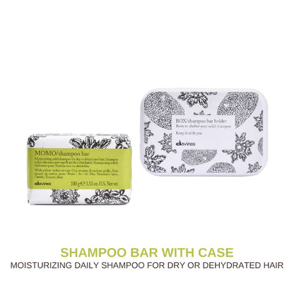 Davines MOMO Shampoo Bar: Moisturizing Solid Shampoo for Dry or Dehydrated Hair 100g