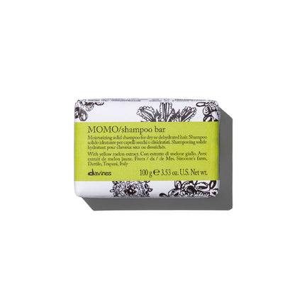 Davines MOMO Shampoo Bar & Case: Moisturizing Solid Shampoo for Dry or Dehydrated Hair